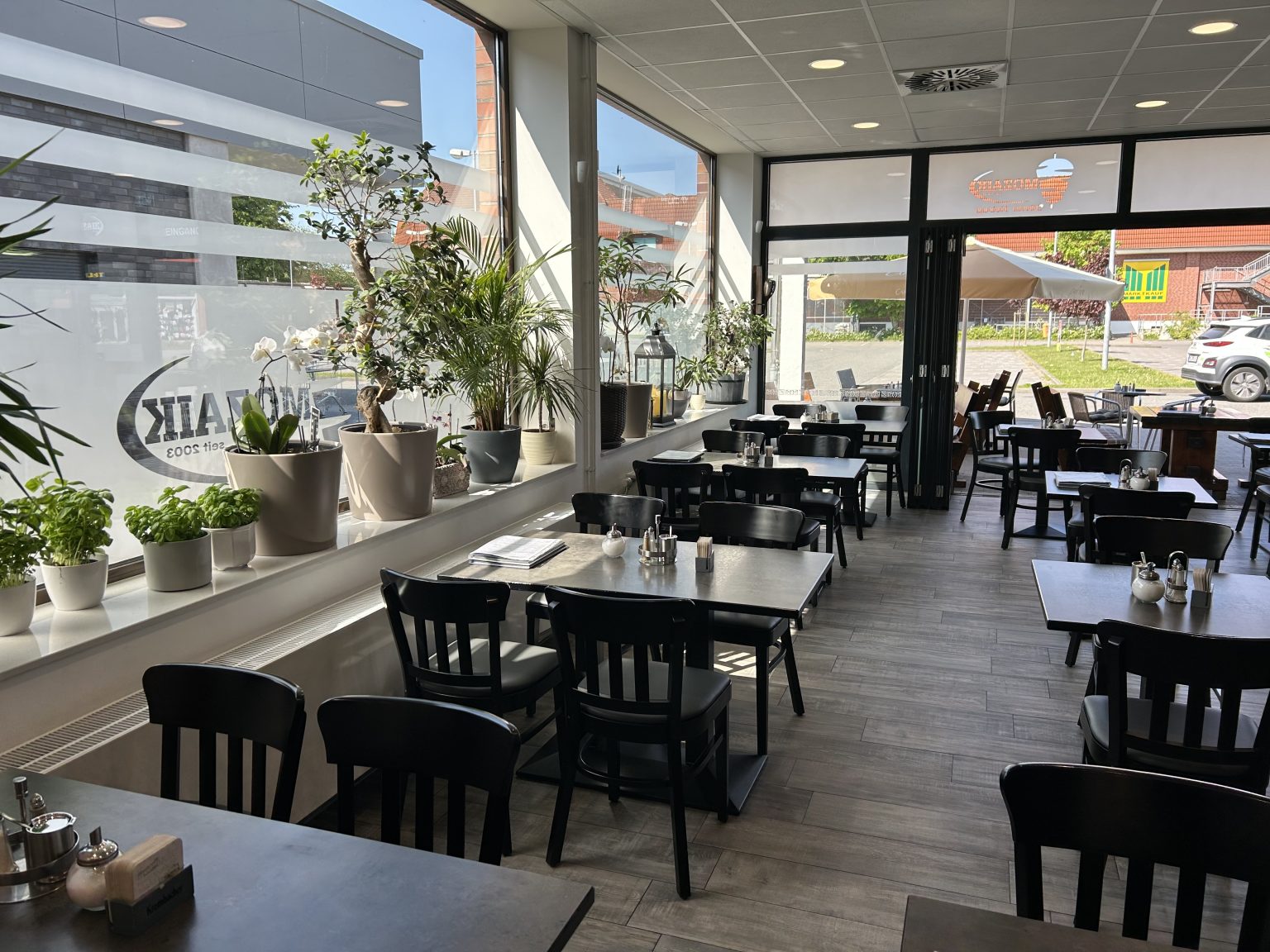 Gedeckter Tisch im Restaurant Mozaik Heide
